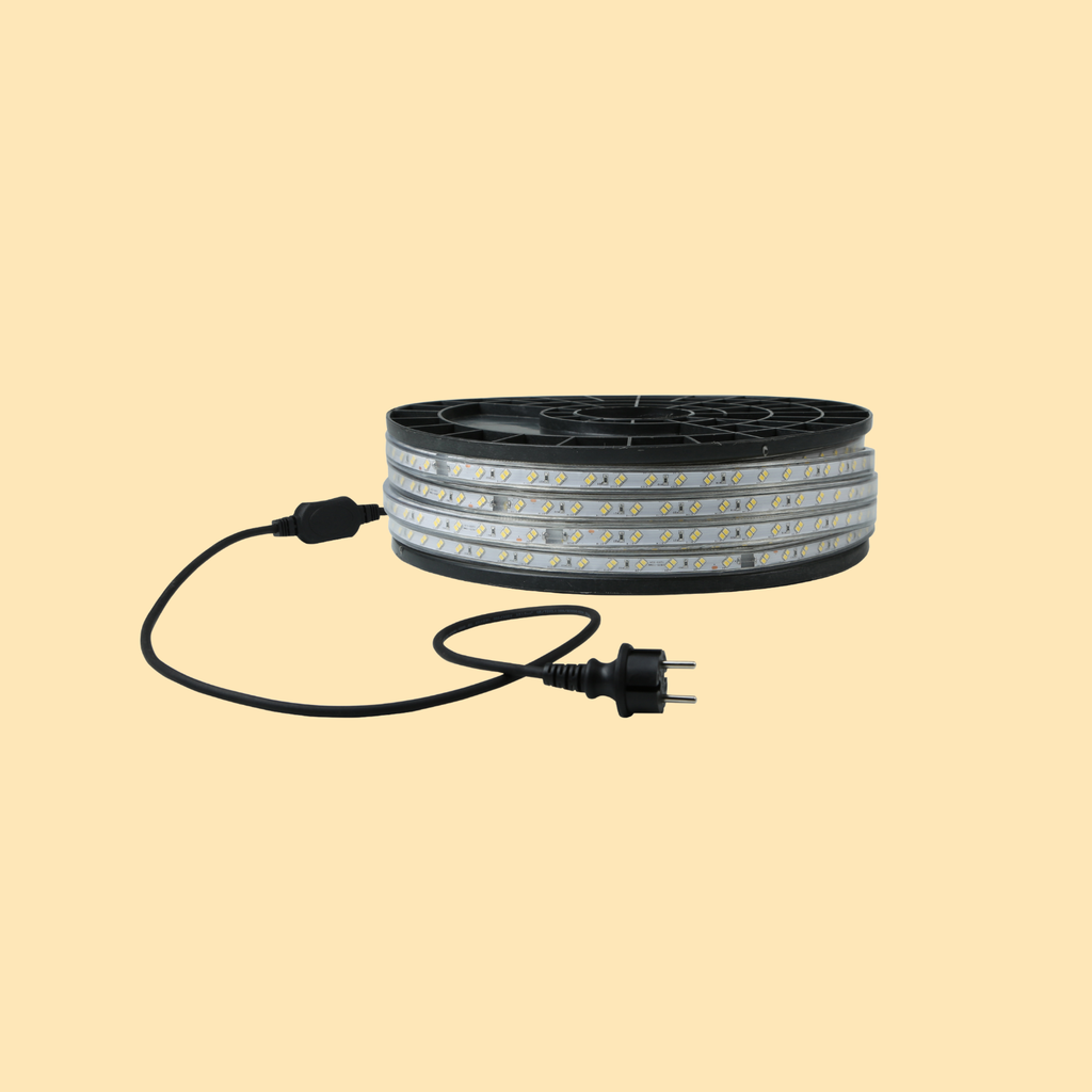 Ruban LED chantier 25m / 50m – éclairage professionnel extérieur IP65 haute visibilité