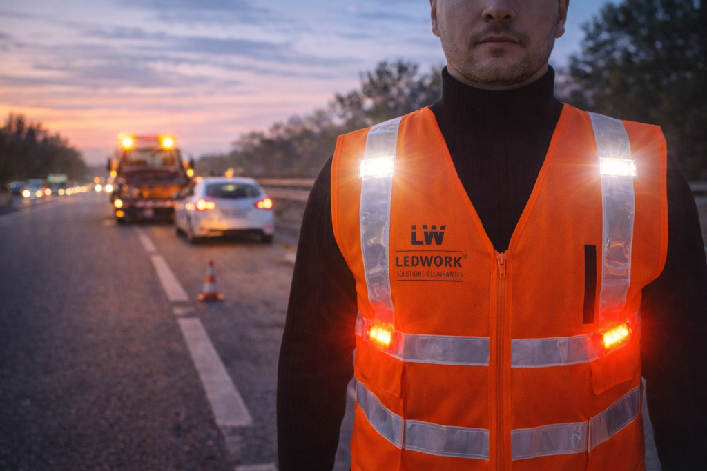 Gilet de sécurité réfléchissant – lumineux
