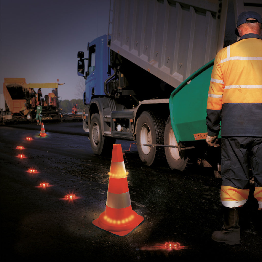 Balises de signalisation LED de chantier – Éclairage autonome et sécurité